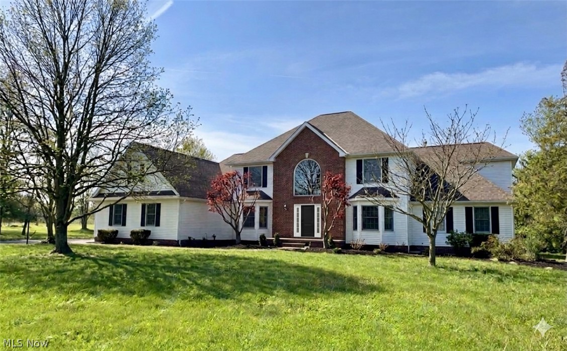 Incredible value in Chardon! Custom Built Colonial on 2.70 acres on the Cul-de-sac of west Woodiebrook. Welcoming 2 story foyer with beautiful wood staircase and flooring. Open concept Kitchen with granite countertops, plenty of cabinetry, and brand new appliances. The Sunroom overlooks the spacious backyard and leads to the stone patio for outside enjoyment. The spacious Living room has a vaulted ceiling with gas fireplace. The Formal dining room has a tray ceiling and wood flooring. 3 additional rooms
for office, bedroom or storage spaces along with a full bath and laundry room with outside access and oversized closet
finishes off the first floor. 2nd level Owners Suite comes complete with 16x16 dressing/bath area with a jetted tub, dual
sink vanity and an enormous Walk-In closet. 2nd level also has 3 generous-sized bedrooms and separate full size
bathroom. Huge lower level has been finished with a family room, recreational room, workout room, additional storage
space and a walkout leading to the 3 car garage. So much to offer in this unique home in the Chardon School District.