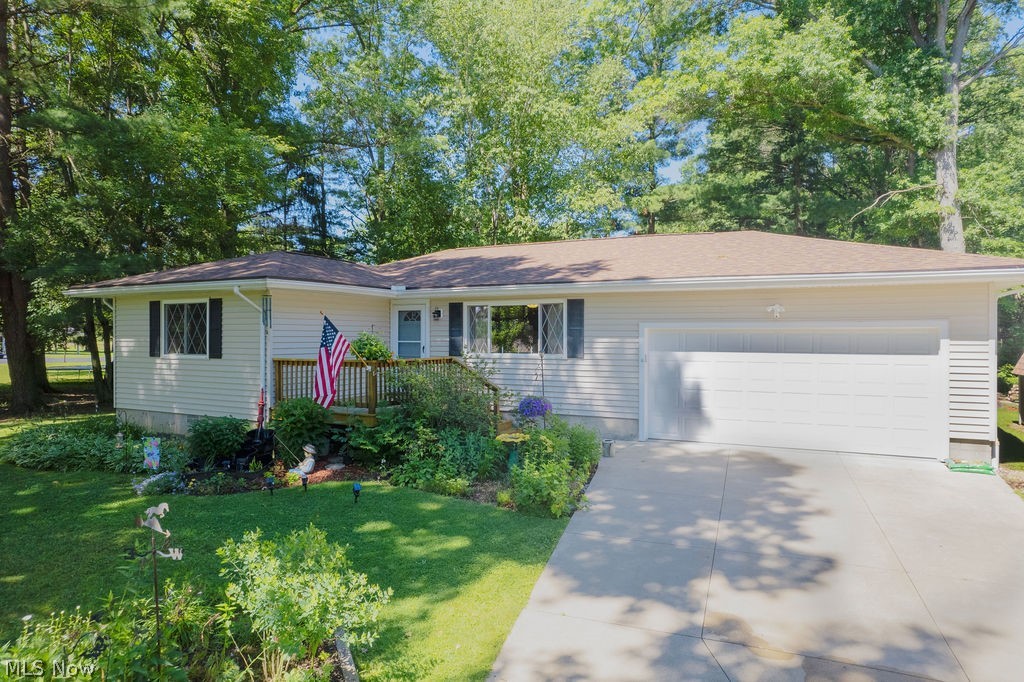 Looking for a Ranch Home in a Park Like Setting??   Look no more, 1195 New Milford is the House For You!!  Sitting on an Incredible 2 Acre Lot, this Home offer 3 Bedrooms, 1 Full Bath, a 2 Car Attached Garage and All of the Beautiful Nature you could ever ask for.  Entering the House you are welcomed into a Family Room with Large Windows and plenty of Natural Light.  As you continue through you can head directly into the Eat in Kitchen or head down the hall where 3 Bedrooms are nicely tucked away from the Living Space.  A 16x12 Master Bedroom is complimented by 2 Additional Bedrooms and a Hallway Full Bath on the Main Level.  The Full Basement is Neat and Clean and provides many options for Storage.  What sets this Ranch Home Above the Rest is the Land, Nature and Landscaping it provides.   Just over 2 Acres of Meticulously Maintained Landscapes, Ponds, Bird Feeders, a Patio, a Fenced in Portion and So Much More - It Simply must be walked to take it all in.  This home has been very well kept up and maintained by the most recent owner of 20 yrs, per owner:  2026 Septic Pumped (has been done every 2 yrs), New Main Sump Pump, 2025 Shed Roof, 2024 New House Roof, 2023 Roto Rooter Replaced Pipe from House to Septic, 2020 Furnace, 2017 Fully Insulated Attic and Siding, Expanded Front Porch, New Concrete Drive and Inside Garage, New Gutters and Downspouts.  The home also has a Propane fueled Generator.  1195 New Milford is more than a house, it's a wonderful place to call Home!!    Set up your showing Today.