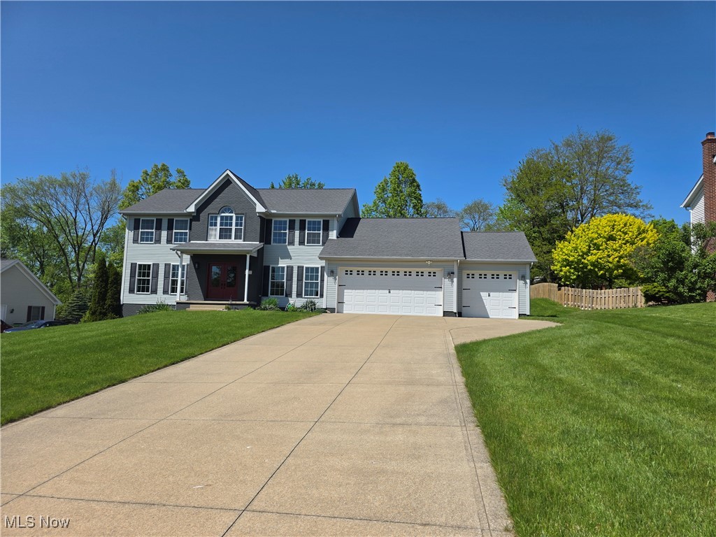Stunning fully renovated 4 bedroom 3.5 bath colonial home for rent in Macedonia! As you enter the foyer, you are greeted with tons of natural light and newer vinyl floors that extend throughout the entire first floor. To your right is a wonderfully sized dining area and to the left the bright den with reclaimed wood accent wall. The living room with a stunning corner fireplace is a wonderful room to relax with family and friends. Step through to a fully renovated kitchen with sparkling white quartz countertops, farmhouse ceramic sink, electric induction stove top and double oven. Sliding door leads to a semi-private backyard with a trex deck. Exterior gas line makes grilling a breeze! The upstairs loft space allows for an office or a reading nook. The main bedroom with en suite is excellently sized. The spa shower system in this bath is a luxurious feature, as well as the walk in closet! You'll find 2 more wonderfully sized bedrooms on this floor as well as a second full bathroom. Newer vinyl floors in all rooms, with the exception of 2 bedrooms. The lower level makes for a great entertaining area! With walk out sliding glass doors, a wet bar, fireplace and 3/4 bath! Lots of storage space throughout! The oversized 3 car garage is a car enthusiast dream! Lot's to love about this house!
