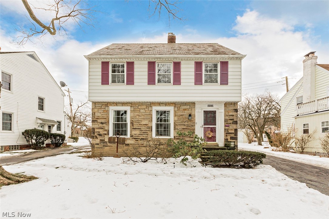 This classic University Heights colonial home awaits the next lucky owner.  It is a charming, well-maintained home that has been family owned for over 20 years.  There are many features, including the open first floor plan, eat-in kitchen and loads of natural light.  There is a half bath on the main level.  The delightful sun room off of the dining room offers a peaceful setting, fresh, neutral paint and carpet AND sliding doors to the backyard.  Traditional architecture, hardwood floors and ceramic tile are key ingredients that make this house special.  There are some newer windows, glass block and valuable recreation space in the lower level. The 2nd level offers 3 bedrooms, nice sized closets, storage and a full bath.  The 3rd bedroom offers walk up access to the unfinished attic space, which currently serves as storage.  The next owner may have vision to make this a bonus room for office, study, craft or play space.  All this, and more, is available including a home warranty offere