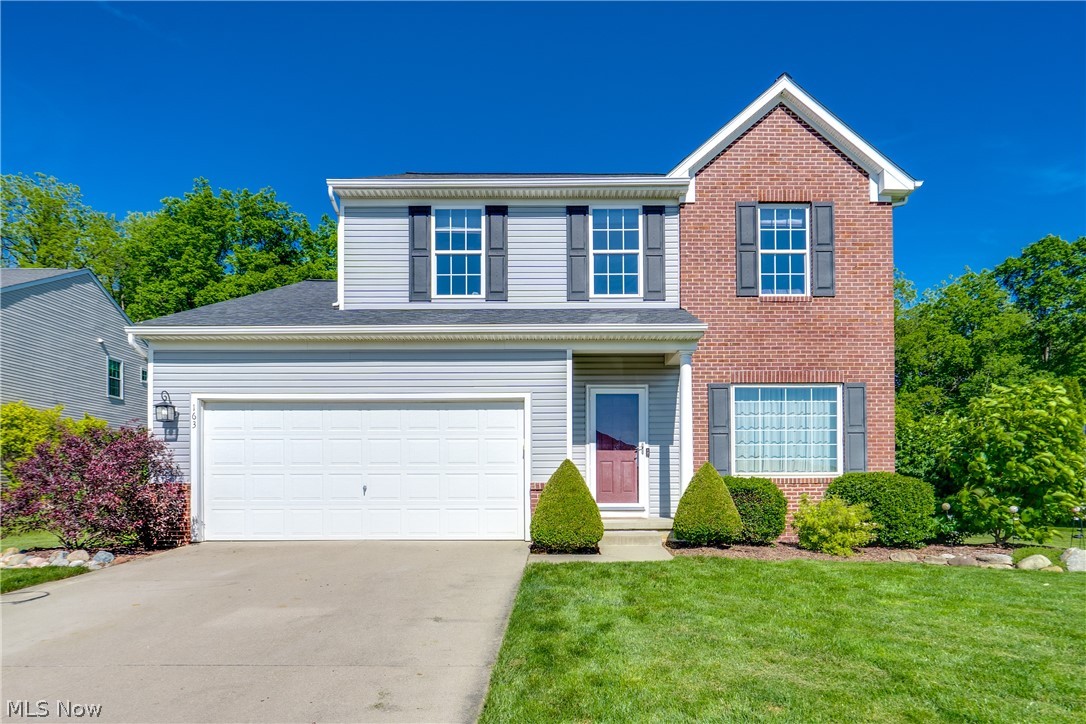 Welcome home to this beautifully maintained 3-bedroom, 2.5-bath home in the desirable Westchester neighborhood! Tucked away on a quiet dead-end street with no through traffic, this home offers the perfect combination of privacy, convenience, and community.The open-concept floor plan features over 2,000 square feet of living space, including a spacious family room with a gas fireplace, first-floor laundry, and a bright sunroom overlooking the backyard. The large owner's suite provides a relaxing retreat, while the versatile loft offers additional living space perfect for a home office, playroom, or second family room.The partially finished basement is ideal for movie nights, game days, or a kids' hangout space and includes a rough-in for a future full bathroom, along with additional storage space.Step outside to enjoy the beautifully landscaped, wooded backyard where deer, birds, and other wildlife frequently visit. The stamped concrete patio creates the perfect setting for entertaining or simply relaxing in the peaceful surroundings. An invisible pet fence is already in place for your furry family members.Major updates include a new roof (2023), A/C (2024), water heater (2026), washer (2025), two new exterior spigots (2026), and first-floor flooring (2022). All appliances convey with the home.Residents enjoy access to the neighborhood clubhouse and appreciate the convenient location, offering quick highway access while maintaining a quiet, tucked-away feel close to shopping, dining, and everyday amenities.