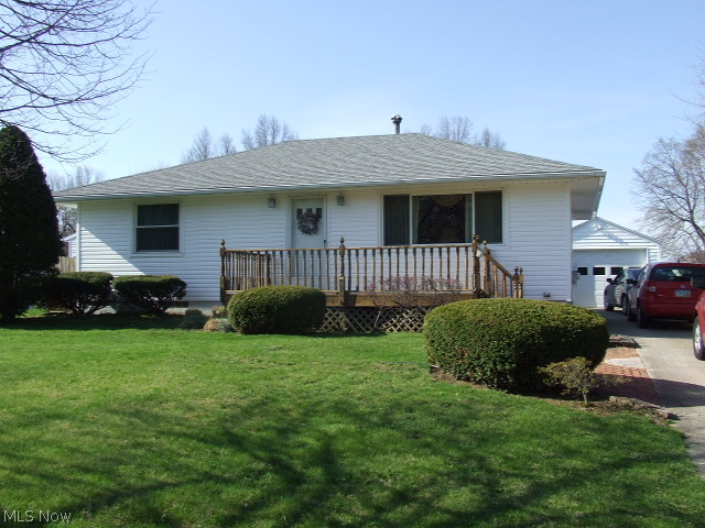 Great 3-bedroom Ranch with large living room, applianced kitchen, dinette, 1st floor family room, finished basement w/bar area, 2 decks, patio, partially fenced backyard, shed, and 1-car detached garage.  New carpet, some fresh painting.  Updates include siding, roof, windows, C/A, H2O, glass block.  Waterproofed basement with sump pump.  Home warranty.  See it today!