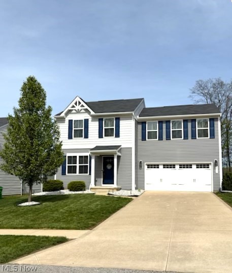 Welcome to this newly built (2019) 4 Bedroom Ryan Home Colonial in desirable Hidden Lakes Estates. The main floor has an open concept floor plan featuring a living room with a sandstone electric fireplace that flows into the kitchen, which highlights a breakfast bar and dining area, plus a half bath. A sliding door opens onto a stamped-concrete patio that overlooks a generous rear yard and a storage shed. The second floor boasts 4 bedrooms, including a large primary suite w/walk-in closets and en suite bath. Three additional bedrooms, another full bath, and a convenient second-floor laundry. The basement level w/poured wall foundation has endless possibilities and is plumbed for an additional bath. Located close to Akron/Canton Airport, Hartville, Akron and I-77/Rt 224.