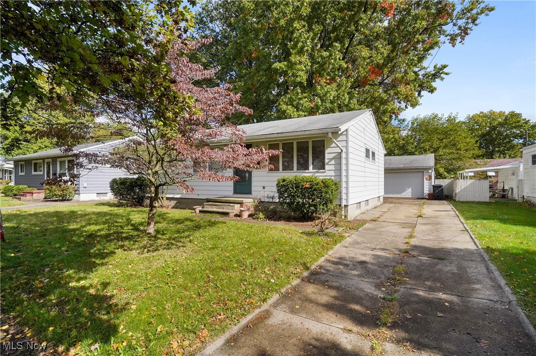Looking for a great investment opportunity in a home in an area of more expensive homes? Well, here it is! With some TLC and some repairs this home will look amazing! The home has been in the family for approximately 50 years. The kitchen and bathroom need to be updated. There is wood flooring in the living room, dining room and all 3 bedrooms. Some wood will need to be replaced in the hallway and once all flooring has been refinished it will be gorgeous. This ranch style home offers a convenient floorplan. The laundry area is located in the basement and offers electric hook-up for the dryer. The washer and dryer will remain as a gift at no value. Two bedrooms have vinyl windows. The furnace and central air unit are approximately 5 years old. The roof is approximately 10 years old. The front and back exterior doors have been replaced within the past several years. Fresh paint throughout the home will certainly modernize the interior.  The exterior is aluminum siding. There is a 21x20 detached garage with a service door and garage door opener. The backyard is somewhat private. In the basement you will see there is a toilet, shower stall and vanity that serves as a 2nd full bath but is not in a private room. Simply enclose this area and you will have a private full bath in the basement. This home is being sold “as-is” as the sellers will not make repairs.