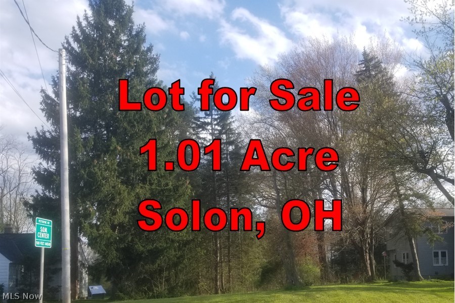Build Your Dream Home! Over an acre in the Solon City School District.  Utilities are available at the street. This lot is builder owned, however, the buyer can use their builder of choice. Large private backyard with plenty of nature to enjoy.  Conveniently located near shopping, dining, parks, schools, RT 422, I 271,
I 480, Cleveland and Akron.  Don't miss this opportunity! Contact the agent for your private showing!