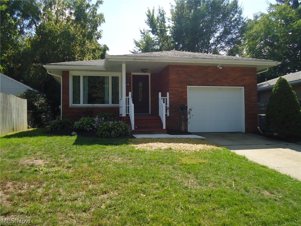 Stunning Brick Ranch in a great location!  Over $35,000 in improvements!  Beautifully remodeled applianced kitchen & bath!  Gorgeous hardwood flooring & new carpet.  Newer roof/gutters/furnace/central air/windows/door!  12' x 10' storage shed & oversized 1+ car attached garage.  Fenced yard & covered front porch too!  Large area in basement...perfect for rec room or office and 2nd full bath.
