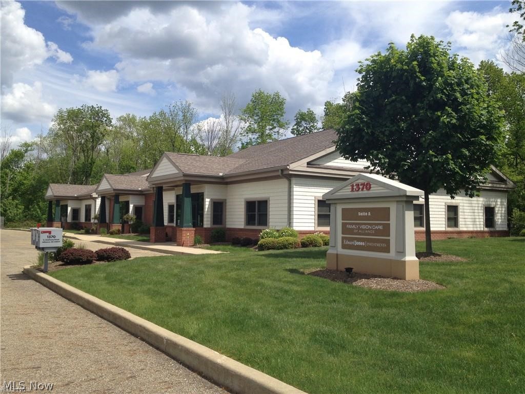 Great location in Alliance, Ohio. Almost 2500 sq. ft. office unit. Three units in the building off of Sawburg Ave. South of Glamorgan Ave. Reception area, 7 offices, 2 baths, kitchen and conference are. Work area also.