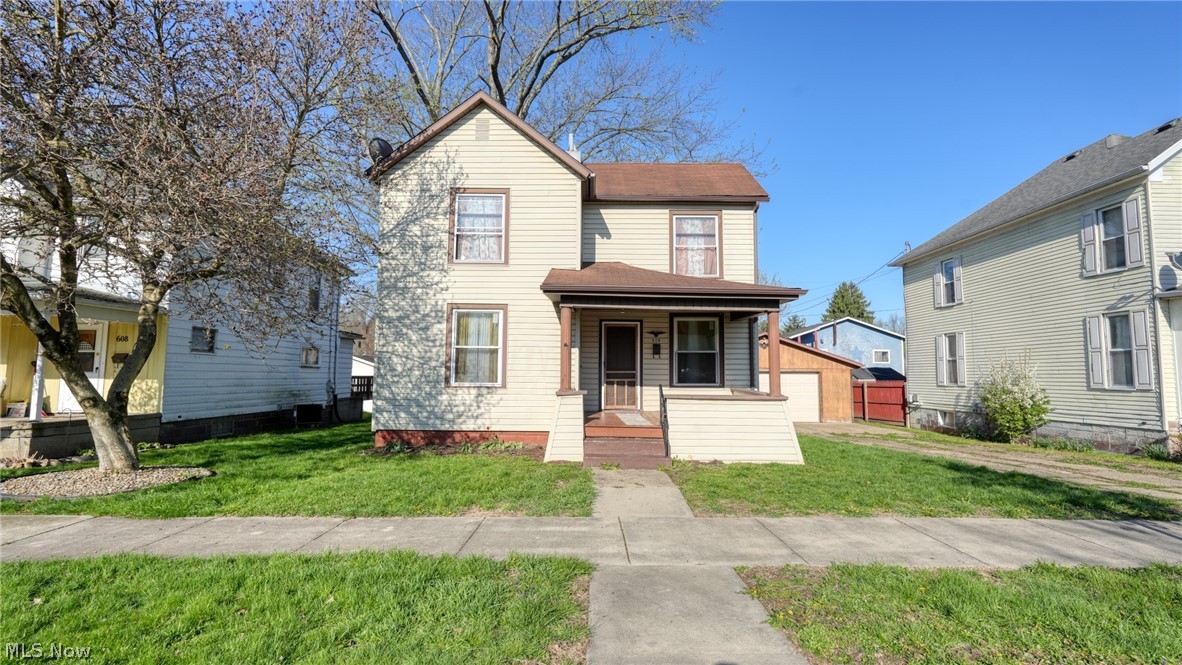 Motivated Seller is looking for offers!  
This older home offers many nice features!  It has a convenient floor plan, Living room and Dining room both have beautiful decorative fireplaces that could be converted possibly to gas fireplaces.  The kitchen cabinets have been updated, there is a walk in pantry, With plenty of space in the kitchen for dining in, the 1 St floor dining room could easily be used for a 1 St floor bedroom.  5 replacement windows, an updated furnace and AC in 2025, the 200 amp. electric panel and some of the wiring was updated in 2025.  There is an oversized 2 car garage, with a new door, in 2025.  If you have pets or children, the chain link fenced back yard will be a perfect spot.  Also, the AC and Furnace have been recently replaced!!
This home is across the street from the school, and should pass all types of financing.  Call for your appointment today!