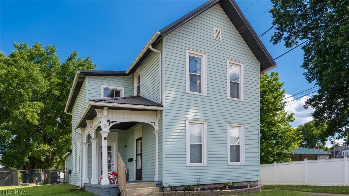 This 2-Story charming home blends modern updates with comfortable living located in the Hudson Historical area with close proximity to St. Rt #16, #13, #79 and #161.  This home offers 4 bedrooms, 2 full baths, and flexible space for a den, office, or reading room.  Recent improvements include a new metal roof, newer vinyl siding, newer flooring throughout, newer plumbing, and most electrical updated.  The heart of the home is the spacious open & upgraded kitchen perfect for cooking, gathering, and entertaining.  Step outside to enjoy the large beautiful back deck, ideal for summer evenings and weekend get togethers.  The chain-link fenced backyard-complete with a double gate entry-offers convenience for pets, play, or secure storage.  This home delivers value, comfort, and functionality for today's lifestyle.  A list of all updates are available upon request.