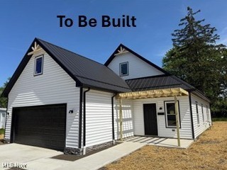 New construction ranch TO BE BUILT! 1-floor living, modern, open floor plan with spacious living room, open to the kitchen which will include lots of cabinets, granite counters, bar seating area, huge pantry, luxury vinyl plank flooring, and stainless appliances. 3 large bedrooms on the first floor, including a primary with en-suite bath and walk-in closet. Other features include: 1st floor laundry, concrete patio, cozy front porch, attached 2-car garage, 50-year warranty metal roof, high efficiency HVAC. Photos are of similar project. This ranch is also available in Warrensville Heights and Maple Heights with a 15-year tax abatement (or on YOUR lot!). Finished 2nd floor loft area (approx 400 sq ft) for a 4th bedroom, office, or additional living area. Option to add a 12x9 storage shed for $4950. 1 year builder warranty.