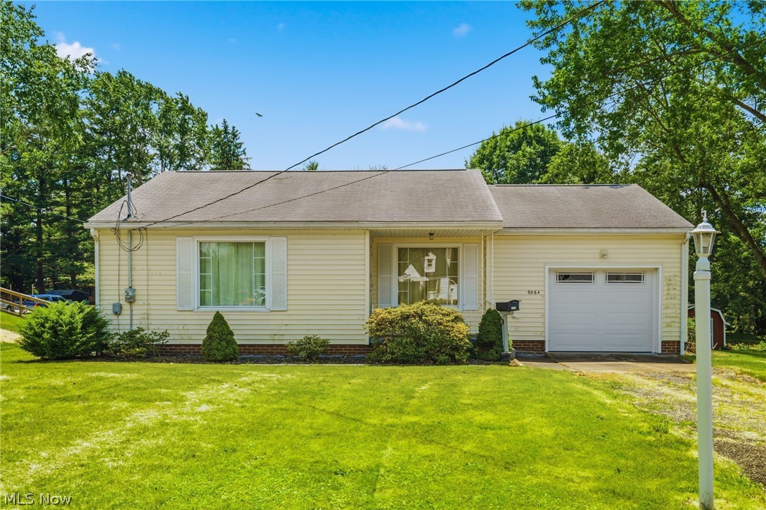 Step into this adorable retro-inspired ranch that perfectly blends charm, comfort and convenience!  This cozy 1-bedroom, 1- bath home offers plenty of space and flexibility, with room to easily add a second bedroom if desired.  Inside you'll find a spacious dining room perfect for gathering with family and friends, along with a large family room that provides plenty of room to relax and entertain.  The attached one-car garage adds everyday convenience and extra storage.  Outside, enjoy a fantastic backyard with endless possibilities for gardening, entertaining, or simply unwinding.  Nestled in a peaceful setting with a country feel, you'll love the privacy and tranquility while still being just minutes from dining, shopping, and entertainment.  Whether you're a first-time buyer, downsizing, or investment opportunity, this charming ranch is full of potential and ready to welcome you home!  Basement has been waterproofed.  Septic inspection done.  Well inspection done and new pump installed.  Call today for your private showing.