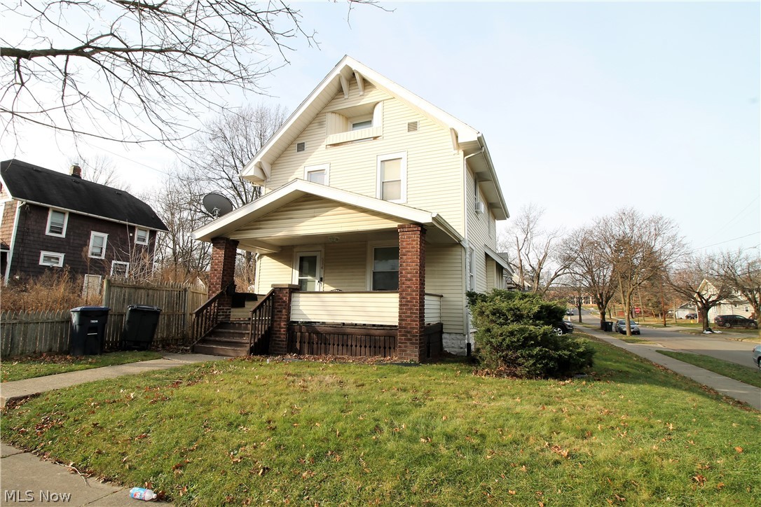 Investors! Perfect opportunity for investors or first-time homeowners. This is a four-bedroom, one full bath colonial home with front covered porch.  Living room, kitchen, dining room on the main level. Upstairs there are four bedrooms, and a full bathroom. There is an unfinished full basement great for storage, laundry area, glass block windows etc. Newer hot water tank, newer windows, newer siding.  Two car detached garage.  Currently the rent is $650/Monthly. Tenant pays all utilities. Great find!