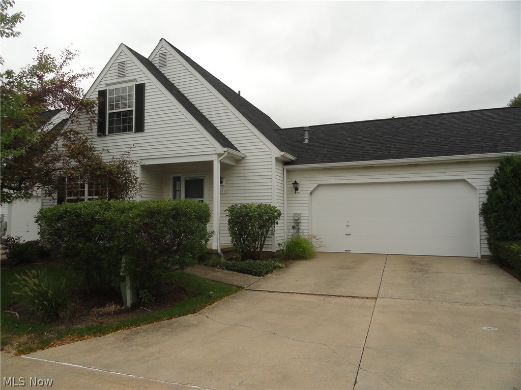 Here's a great opportunity and a great investment for someone. This condo is in a highly desirable community with a convenient location and a great floor plan that includes a first floor master suite, a two car attached garage and a full basement! Competitively priced to sell and priced to compensate buyer for needed cosmetic updates. New Lennox furnace and AC in 2017. Newer roof. Updated appliances. Nice open floor plan is bright and cheery with a vaulted ceiling and two skylights. The great room has a gas fireplace and the  dining area has a slider that leads to a deck porch and semi private backyard. The kitchen has plenty of cabinets, a breakfast bar and walk in pantry. The second floor has a second master suite and a spacious loft that overlooks the great room The two car attached garage has pull down stairs for storage. The full basement is very spacious and includes a private room with a jetted tub! Easy to show, immediate possession.