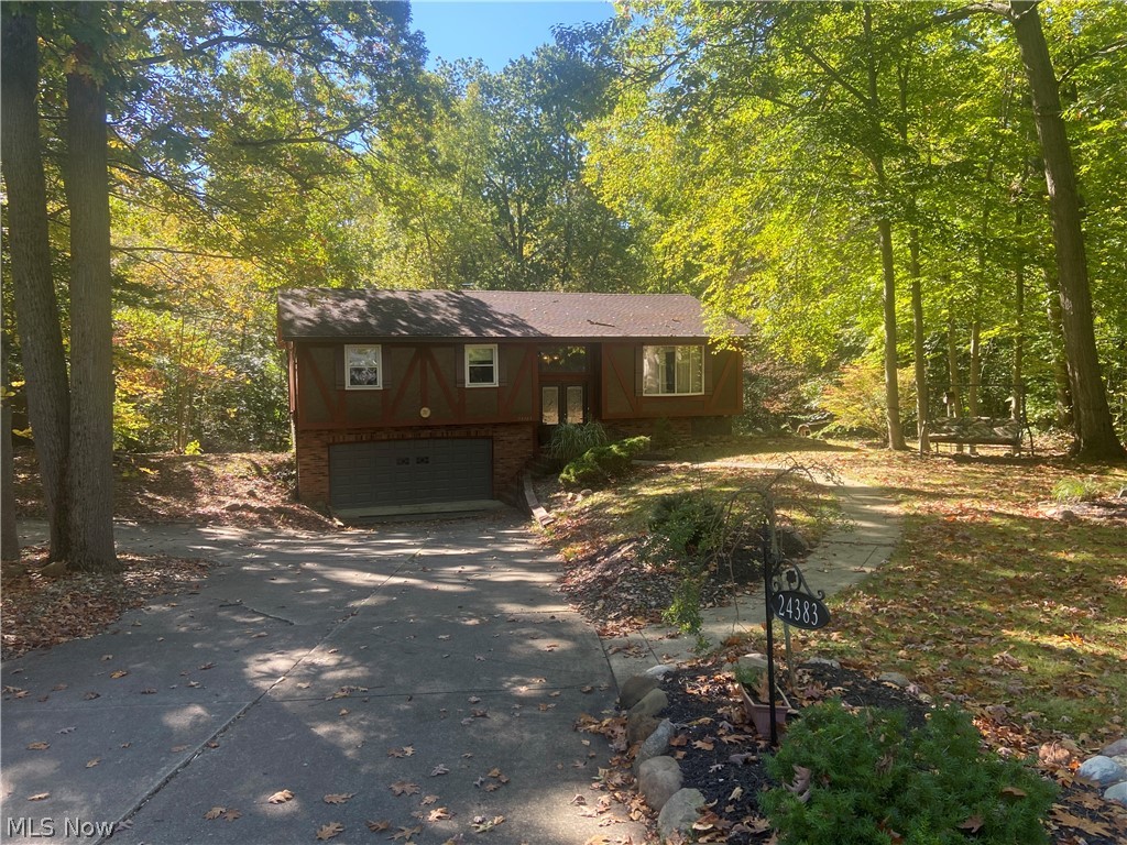 If privacy and nature is what you are looking for in a home this is the one for you! The home features a wooded lot at the end of a quiet street and nature and wildlife all around. This split level has a large family room with wood burning fireplace on the lower level which also features the large laundry room and half bath that walks out onto a patio and your own nature preserve. The second floor features a large living are and nice size dining room. The kitchen has been updated over the years and features stainless appliances. Don't miss this very unique home which sits on nearly an acre of land.