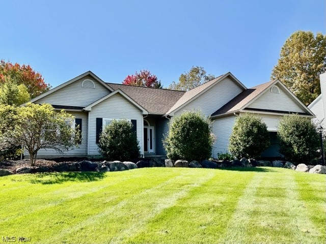 Wonderful Hudson home available for rent. Desirable sprawling ranch layout. Newer paint and carpet. 3 bedrooms and 2 full baths, formal living and dining rooms family room and first floor laundry.  Open Floor plan with eat in kitchen leading out to the huge private deck. Large finished basement with a bar area. Home boasts 9 foot ceilings and beautiful cherry cabinetry in kitchen. Family room has a gas fireplace and tray ceilings. Professional landscaping. Community offers a pool and tennis courts. This property has it all! A rare opportunity. No Smoking. Credit and Background Check Required, $50 application fee per person. Tenant occupied until end of May.  Available for move in June 1. Minimum 24 hour notice required for showings.