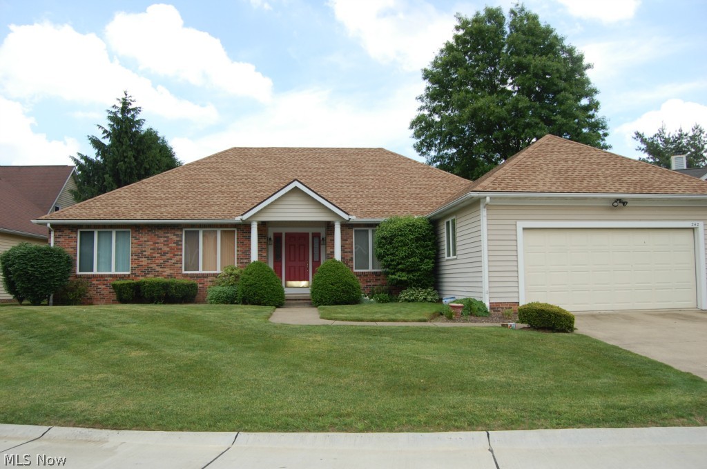 Welcome to this charming 3 BR/2 BA Ranch condo in the Village of Crystal Lakes.  Great location near highways and shopping. The kitchen is open to a bright morning room that exits to a deck in the back. The large Great Room is light and spacious with a cathedral ceiling, gas fireplace and open to the formal dining room. Large laundry/mudroom with storage and washtub. The master bedroom connects to an en suite bath through French doors and has large Jacuzzi tub, shower, dual sinks and large walk-in closet. Large 2-car garage with service door. Private deck overlooks pond and back yard. Easy to show!.