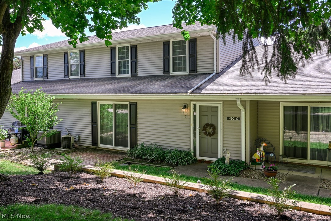 Move right into this well-maintained condo in a convenient Stow location! The main level features an open floor plan with newer laminate flooring, a convenient galley kitchen, a laundry/utility room, a half bath, and an attached garage. All appliances are included. The large living room opens to a private patio through sliding glass doors. First floor and stairway have been freshly painted.
Upstairs are three spacious bedrooms with plenty of storage. The primary bedroom offers a walk-in closet. 
Enjoy comfortable and easy, maintenance-free living with community amenities that include a pool, tennis courts, playground, and clubhouse. Conveniently located near Fox Den Golf course, and Silver Springs Park, plenty of shopping and dining options, and close to major highways. This home is ready for its next owner.