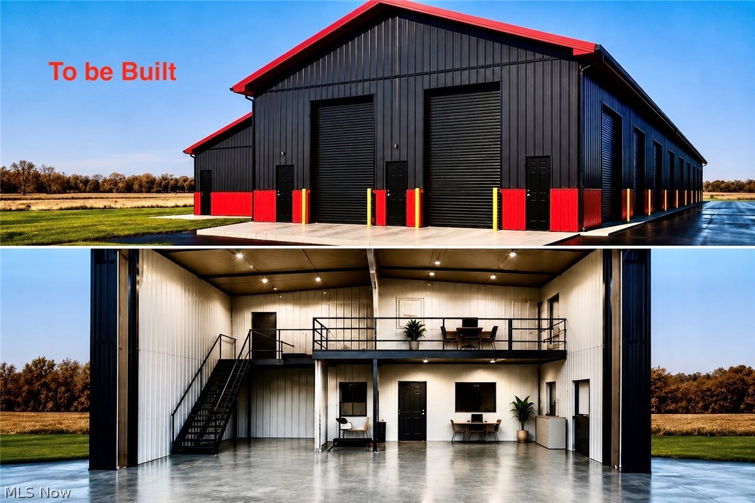 Calling all contractors and investors…… Now pre-selling at the exciting Biz Caves development in Brunswick Hills—custom contractor units designed for work, storage, or the ultimate man cave. Each 1,600 sq ft unit features a 14-foot overhead garage door and a fully insulated, heated 20x60 warehouse/shop space, complete with its own ADA-compliant restroom and water service.
Above, a spacious 20x20 (400 sq ft) mezzanine provides the perfect office or lounge area. All units are fully insulated and equipped with both heating and cooling for year-round comfort.
A limited selection of three premium units will offer a full front porch, creating a unique storefront-style presence.
Each unit includes hot and cold water, ample power, and access to exterior parking. Units will be individually parceled and part of a professionally managed HOA that covers snow removal and lawn maintenance for a low monthly fee.
Conveniently located between Brunswick and Medina.  Minutes to I-71 or I-271.
Take advantage of pre-construction pricing—secure your space now before these highly sought-after units are gone!  Construction to be completed about October 2026.