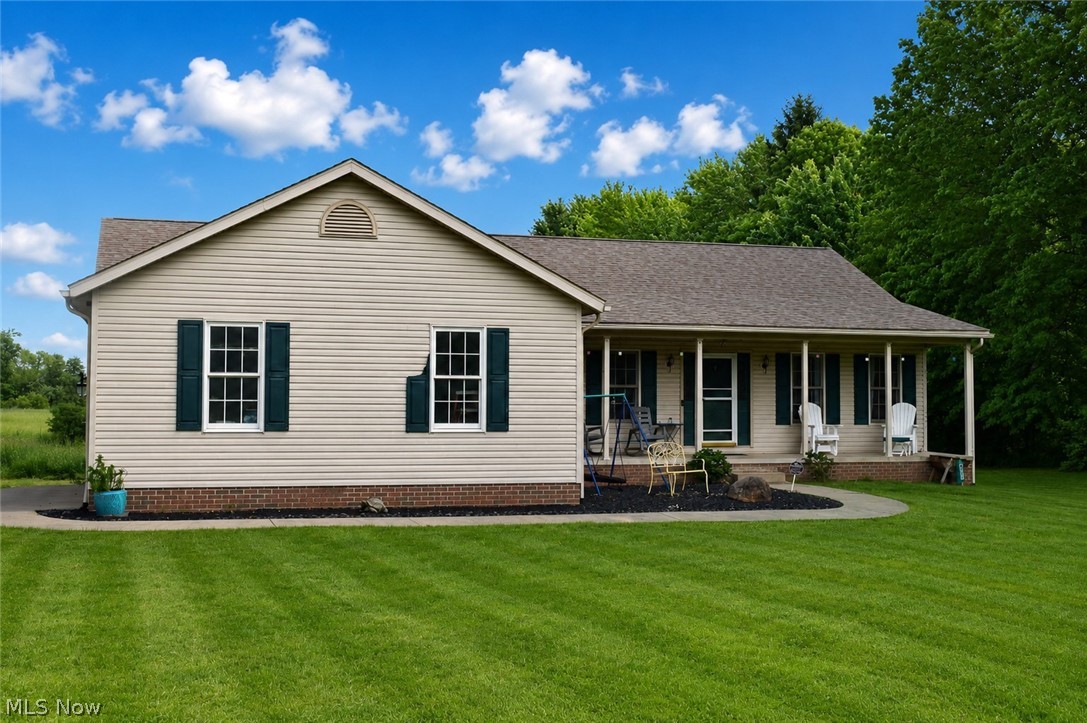 4777 Waterloo Rd offers comfortable one-floor living on a 2.188-acre lot in Atwater Township. This split plan ranch features 3 bedrooms and 2 full bathrooms, with the primary suite positioned separately from the secondary bedrooms for added privacy.

The kitchen, dining area, great room, mud room, and laundry room feature durable LVP flooring, while all bedrooms are carpeted. Stainless steel kitchen appliances were updated in 2022. Additional major updates include  high-efficiency furnace with UV filter, hot water tank, and septic pump, all completed in 2022. Central air was replaced in (2017) and the roof (2019),

The home also includes a full unfinished basement offering additional storage or future finishing potential, along with an oversized 2-car garage and a functional layout with good living space throughout. Septic system was serviced in 2022.  Call Today to schedule your private showing!