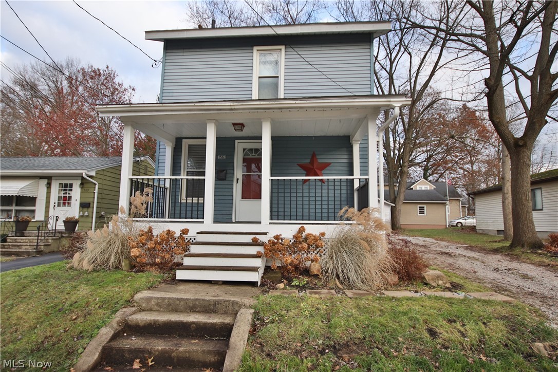 This 3 bedroom, 1 bath Cuyahoga Falls home is move-in ready!  You will be welcomed by all new floors throughout the main level and upstairs.  Updated kitchen and bathroom. The upstairs has been completely remodeled. The front porch, back deck, and fenced in back yard offer plenty of options to enjoy this property. Other updates include: New roof 2018, Front Porch 2018, Hot Water Tank 2014, Deck 2013, Windows 2007, Sump Pump 2007, Partial new foundation 2007. Home Warranty Included. Owner occupied for 14 years. Close proximity to downtown, restaurants, shopping and easy access to highways.