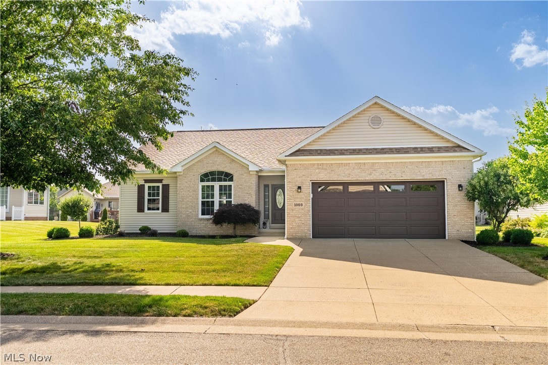 Welcome to this stunning ranch-style home in Washington Square! Offering 3 bedrooms, 3 baths, just over 2,300 sq ft of quality living space, this move-in-ready home blends timeless design with modern finishes. Step inside to an inviting foyer that opens to the spacious great room, where vaulted ceilings, a tile-surround fireplace flanked by built-in shelving, and abundant natural light create a warm, welcoming atmosphere. The open-concept layout flows seamlessly into the kitchen, perfect for both everyday living and entertaining. The eat-kitchen is a showstopper, featuring an island with a breakfast bar, warm golden wood cabinetry, a subway tile backsplash, a walk-in pantry, and quartzite & marble countertops. A dining area with sliding glass doors extends the living space outdoors to the back deck, ideal for summer evenings. Conveniently tucked behind the kitchen is a first floor laundry room and access to the immaculate 2 car garage, with epoxy resin floors. Located off the great room are three generously sized bedrooms with large closets and two full bathrooms, including the primary suite. The primary suite includes backyard views, a spa-like bath with a double vanity, a soaking tub, a walk-in shower, and a spacious 6x8 walk-in closet. The partially finished basement adds even more possibilities, featuring a full bathroom with a walk-in shower, a large rec room, and ample storage that could be used as a home gym. Offering countless updates throughout this meticulously maintained home has it all. Don’t miss your chance to call this beautiful home yours. Schedule your private showing today!