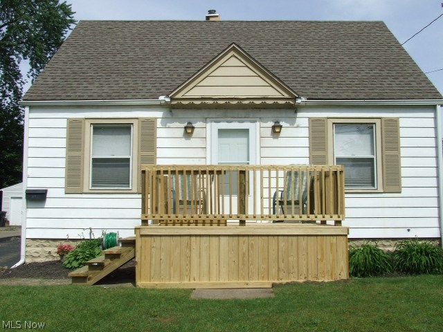 Adorable Cape Cod waiting for you!  Living room leads to large eat-in, updated and applianced kitchen, which leads to patio and large fenced backyard.  Two bedrooms and full bathroom complete the first floor.  Upstairs is bedroom and "other" area plus closets and extra storage.  Lower level with carpeted rec room and second full bathroom, glass block windows.  Hardwood floors on first floor.  Gas portable Fireplace negotiable.  Home Warranty.  New wood front porch coming 6/9/18.    Make it yours today!!