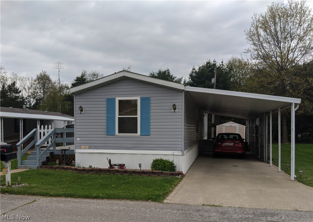 1993 Mobile home in Agape Acres. 55+ community. Must be park approved. Lot rent of $185 includes water, sewer and trash. one pet permitted under 25 lbs. All appliances and kitchen table/chairs stay. New (2020) 8x8 shed, other shed is 10x16 with electric. New within the last year; capeting, blinds and new furnace motor. The windows and water heater have been updated. There is a leak in the AC line, so a WAC is included. 2-car carport with electric and water. Blinds stay but not valances.