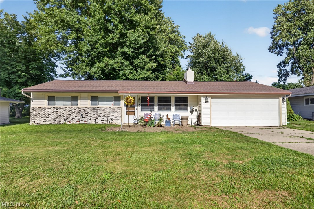 The home you’ve been waiting for is here! Fall in love with this beautifully updated ranch offering private beach access in one of Mentor’s most desirable lakefront communities. Step inside to an inviting open-concept living room featuring soaring vaulted ceilings and walls of windows that flood the home with natural light, creating a seamless connection between the indoors and outdoors. The newly remodeled kitchen is sure to impress with granite countertops, new cabinetry, updated flooring, stainless steel appliances, and a spacious island with bar-top seating. Open the two rear doors and expand your living space onto the massive screened-in porch with natural stone flooring. The home offers three generously sized bedrooms, each with large closets and built-in shelving. An additional bonus room with its own half bath and laundry area provides endless possibilities. With separate access from both the backyard and garage, it’s ideal as a home office, playroom, guest suite, fitness room, or could easily be converted into a fourth bedroom. Roof 2024, Shed 2025, Pool 2026, refrigerator 2024, stove 2025, nw clean outs 2024. Before you leave, take a drive down the street to experience the Cedarwood Beach Club for yourself.