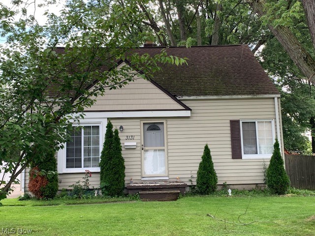 Cape Cod with 2 bedrooms and full bath on first floor.  Upstairs has a master suite with hardwood floors, large closet, and a full bathroom!  Also has detached 2 car garage and a large fenced backyard.  The property is tenant occupied with a lease through 8-31-2020 .