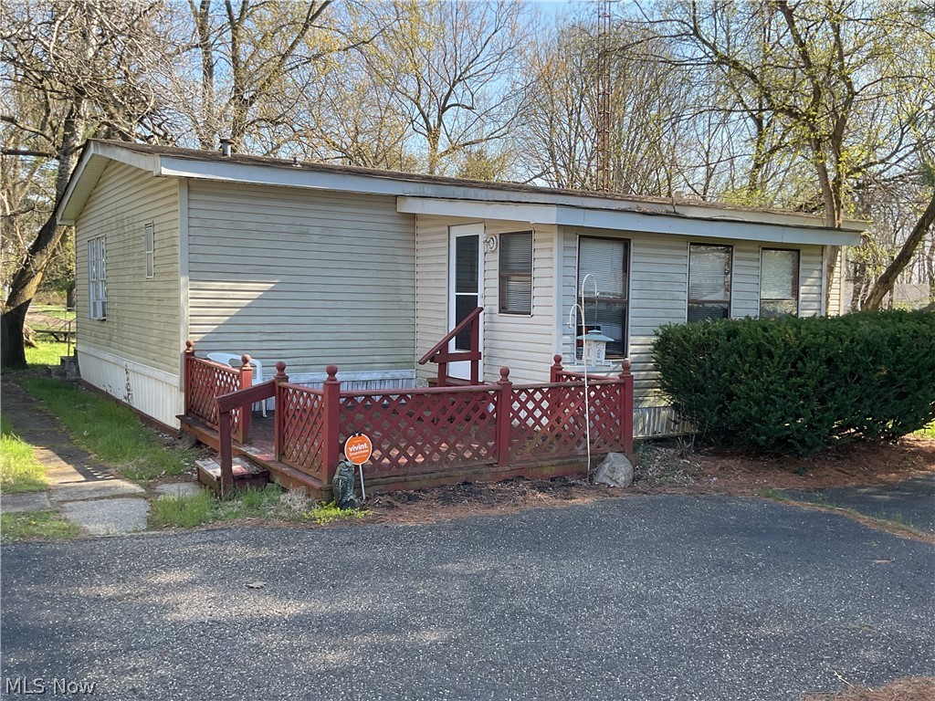 This vinyl sided ranch style home is situated in Canton City with 2 lots. The home features natural woodwork throughout, the front deck leads to an enclosed sun porch, carpeted living room, oak kitchen, dinette, first floor laundry, master bedroom w/ensuite bathroom, a 2nd bedroom, full bath w/tub & shower, and a covered rear deck for those relaxing evenings! There is a forced air gas Coleman furnace, gas water heater, public water & sewer, 100 amp breaker electric, dimensional roof, 2+ car detached garage, RV garage w/sliding door and attached workshop. This home was built in 1982 with 2 parcels (#202941 & 209014) on a 100’ X 160’ lot and taxes are $311.98 per half year.