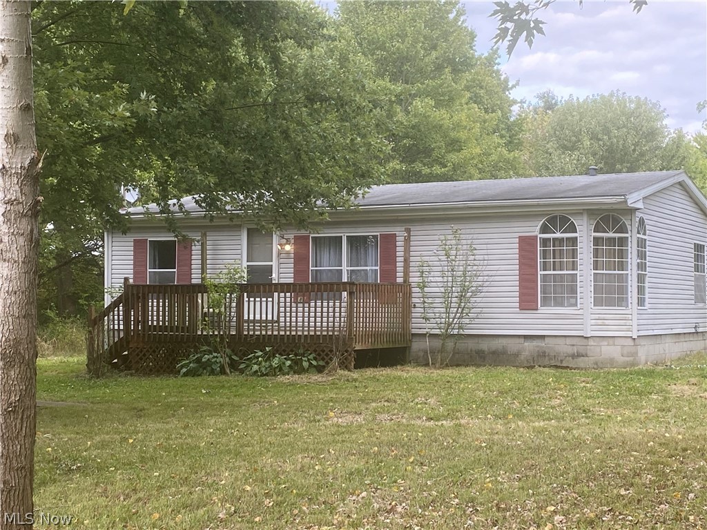 Nice opportunity to live in the country in a peaceful popular location.  Two (2) level acres has numerous blueberry and blackberry bushes.  Built in 1995 offering 3 bedrooms, 2 full baths and handy first floor laundry.  Fresh neutral decor throughout.  All rooms have nice ceiling fans.  Eat-in kitchen has lots of cupboards and a nice counter which opens to the living room.  New pressure and hot water tanks.  Simply a sought after all electric home.   Lots of driveway parking.  Closest neighbors are the cute horses next door. Front deck 8 x 20 for relaxing evenings.  New Well Installed July 2022.  Septic tanks 2-1000 gal each pumped in 2020; inspector recommends inspect again in 2024.   New roof in 2014.   The two sheds are helpful, one with electricity.  Large private backyard to enjoy nature.   Immediate possession is offered now.   Easy access to St Rt 224.
