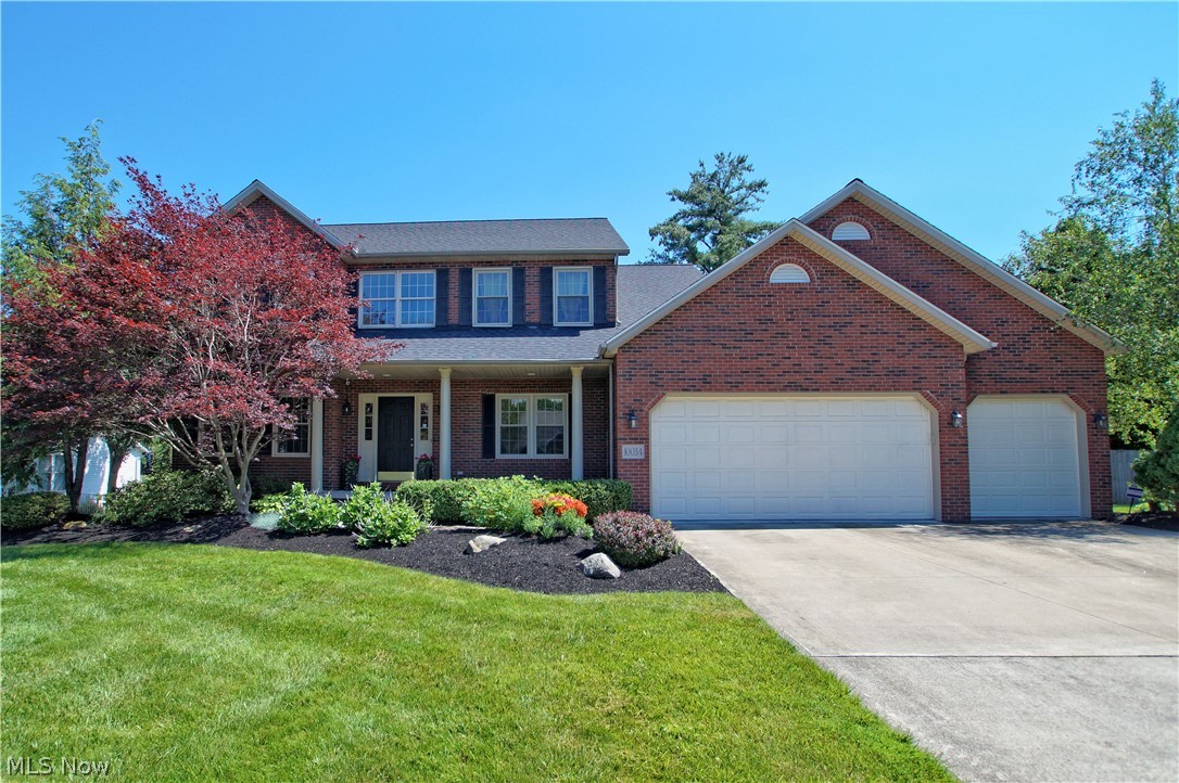 Welcome to this meticulously maintained colonial in Concord Township with Mentor Schools! Featuring 4 bedrooms and 2.5 baths, this home is move in ready! The first floor offers a large 2 story foyer, dining room, office, family room with fireplace, laundry room, and kitchen with corian countertops, tile backsplash, and stainless steel appliances. The upstairs boasts a master suite with glamour bath and walk-in closet, and 3 additional bedrooms and a full bathroom. The spacious finished lower level has a rough-in for a bathroom. The oversized 3 car garage includes shelving for all of your organizational needs. Nestled on 3/4 of an acre, the backyard is a true oasis including a composite deck, wood fence, and above ground pool. Many improvements include a roof (May 2021), A/C (2016), hot water tank (2018), carpet (2020), windows replaced, and a large shed. Make your appointment today!