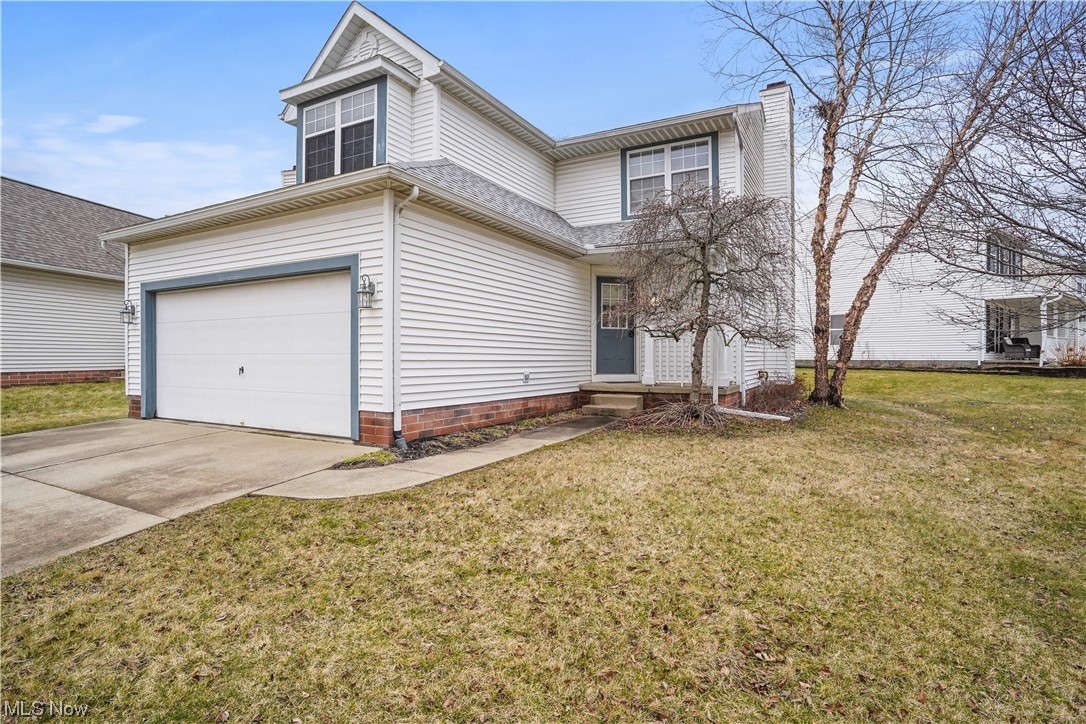 This 3-bed, 2.5-bath, 2-story home with an open floor plan is a perfect combination of modern design, functionality, and a prime location within a great neighborhood. The great room features a gas fireplace and is open to the dining room/area.  The kitchen offers good cabinet and counter space, a pantry and all appliances convey.  There's even a breakfast bar!  The slider to the back patio is a plus for grilling and relaxing this summer!  A convenient powder room completes the first floor.
The bedrooms offer nice closet space and the full bath off the primary bedroom is a nice plus.  There's another full bath and good sized closet also on the second floor.  The basement could be easily finished - washer and dryer convey with the sale.  The heated 2 car garage is attached.