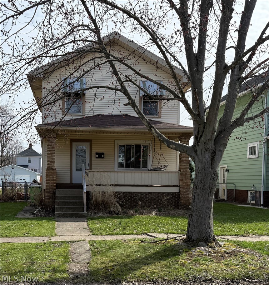 This 3 bedroom, 1 1/2 bath home is ready for a new owner!  Offering you the perfect space to settle in and make lasting memories. The main floor includes a 1/2 bath, while the kitchen comes complete with all appliances. The second floor offers 3 bedrooms and a spacious bath.  Gas hot water tank replaced in 2023.  Step outside and you'll find a fenced in back yard leading to a 24 x 30 (2 1/2 car) garage, ideal for extra storage or hobbies.    Located in a convenient area close to intermediate school and walking distance to park and shopping.  With immediate possession, you won't have to wait to get started--settle in, add your personal touches, and you could be enjoying the summer nights on the front porch before you know it.