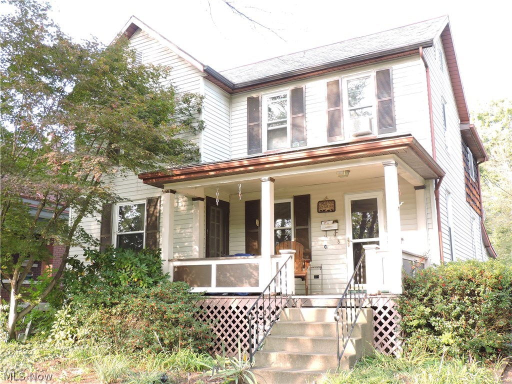 This 2-story home offers 4 bedrooms, is located on a brick lined street and blocks from downtown amenities.  Features covered front porch, spacious 15 x 13 entry, living room with lovely mantel, built-in’s and door to front porch, family room for your big screen television, table space kitchen with Oak cabinetry, updated counters, appliances (range, refrigerator, dishwasher) and French door to the rear deck for relaxing or entertaining.   A half bath ( could easily be converted to full bath, if needed) and laundry room with door to backyard complete the main level.   Upstairs you will find 4 bedrooms and full bath with large vanity and tub/shower with jetted tub.    The home has gas forced air heat with central cooling on the main floor, nearly 2000 square feet of living space, large level backyard, alley access and updates within the last 10 years include….kitchen counters and appliances, wiring, windows, central cooling system and hot water heater.