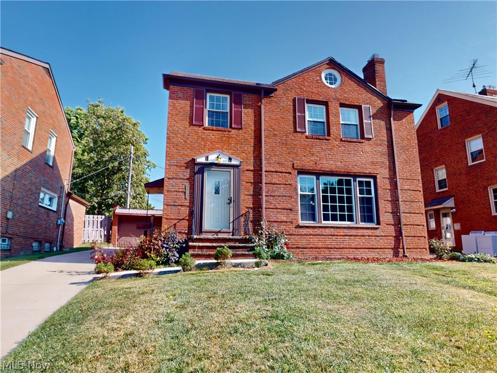 Welcome home to this meticulously maintained brick colonial in the heart of University Heights. Look no further if you want an awesome floor plan, great for entertaining family & friends or just relaxing at home! The first floor includes a bright and welcoming living & dining room, a very spacious family room (totally renovated 2024), kitchen with character that has a separate breakfast nook, the first floor is complete with a lovely powder room (half bath) just off the perfect sized mud room. Newer driveway (2022), new roof on the family room (2021), newer roof & gutters on the garage, has been waterproofed (equipped with a sump pump), replacement windows throughout (glass block in the basement) and central air! The second floor has 3 nice size bedrooms (they all have beautiful hardwood floors), a center hall full bath that has a separate shower & tub. You'll love the additional living space in the very inviting partially finished basement that has a cute built-in bar, cozy fireplace and a clean & dry utility area. POS Compliant!