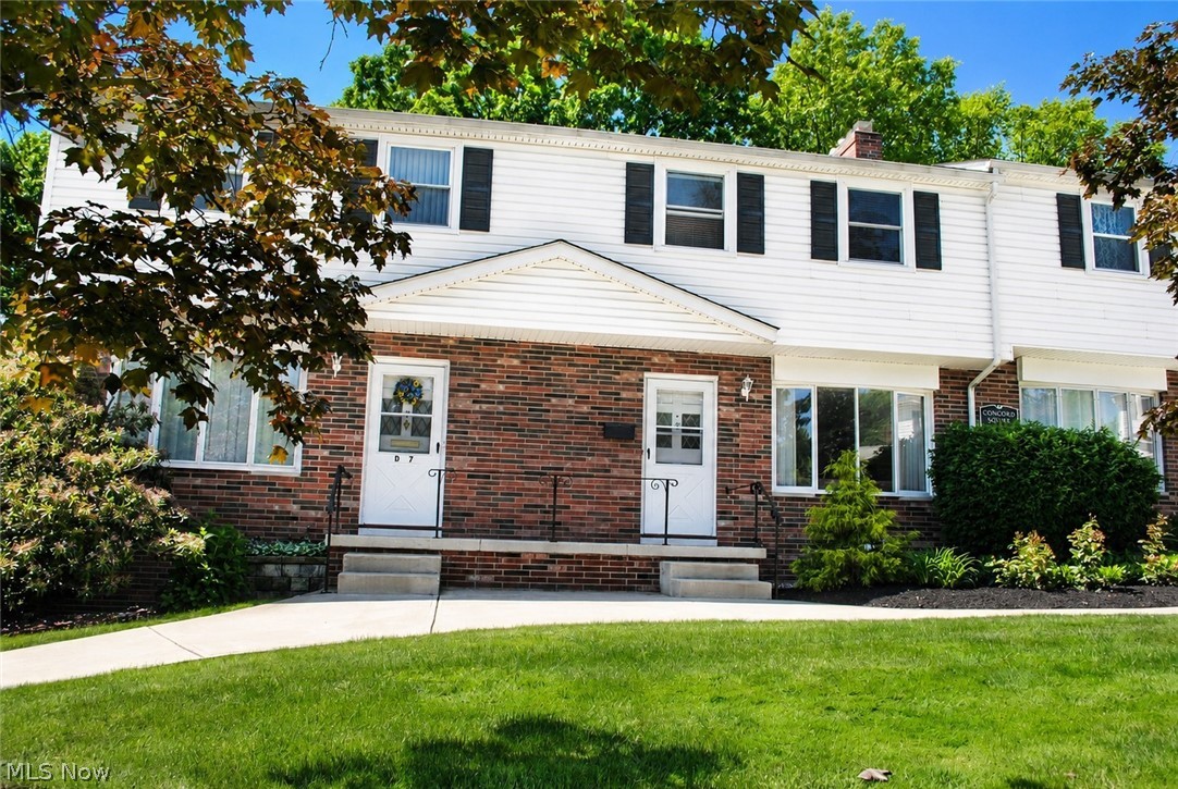 Concord Square Townhouse in a desired location will impress.  Spacious 3 bedrooms and 1.5 baths with full finished basement.  Open floor plan compliments today's lifestyle of being together.  Warm living room with fireplace opens to dining area.  Kitchen includes plenty of cabinet and counter space.  1st floor family room with door leading out to private deck... perfect place to enjoy the outdoors.  Spacious primary bedroom.  All bedrooms include lots of closet space.  Basement offers finished recreation room, storage, shower and laundry area.  2 car attached garage.  Community amenities including swimming pool and playground.  Great location close to shopping, schools and highways.  You've found it... call agent today.