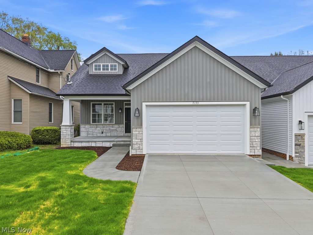 This brand-new single-family home at 7133 Marcelline Ct in Cuyahoga Heights offers modern living with small-town charm just minutes from downtown Cleveland. Built in 2025 by Rinello Builders, the home features three bedrooms and 2.5 baths, including a spacious first-floor primary suite with two walk-in closets and a private bath. The open layout also includes a convenient first-floor laundry, an attached two-car garage, and an unfinished basement for future expansion. With stone and vinyl exterior accents, the home sits on a 6,500-square-foot lot and provides about 1,552 square feet of living space.  In addition to its thoughtful design, the property qualifies for the CRA tax abatement program, adding significant long-term value for homeowners. Beyond the home itself, residents enjoy the many advantages of living in Cuyahoga Heights—such as free snow removal, trash services, senior yard care, and no sewer bills—as well as access to the village pool, recreation programs, Bacci Park, Cleveland Metroparks, and the Ohio & Erie Canal Towpath. The highly regarded Cuyahoga Heights School District further adds to the appeal, making this home a blend of modern comfort and community-centered living.