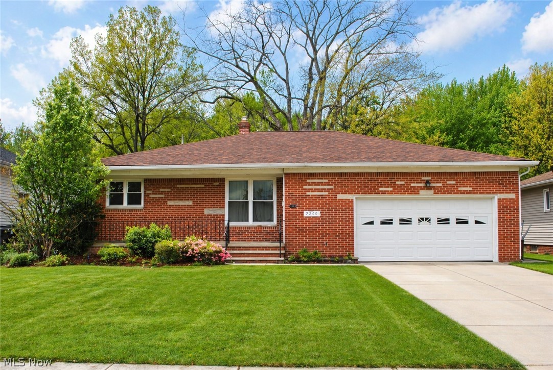 Fantastic Brick Ranch home in a desired neighborhood is certain to impress.  Gorgeous hardwood flooring throughout.  Warm living room opens to dining room with custom built in cabinets.  All bedrooms with good size closets.  Large, eat in kitchen.  1st floor full and half baths are both newly remodeled.  Basement includes recreation room with cool vintage bar, workshop room, laundry area and loads of storage.  New furnace 2026.  Newer roof 2023.  Updated electric 2023.  Oversized 2 car attached garage.  Enjoy the front porch or fenced backyard that overlooks woods for added privacy.  Great location just minutes from shopping, restaurants, airport, I480 & I71.  You've found it... call agent today.