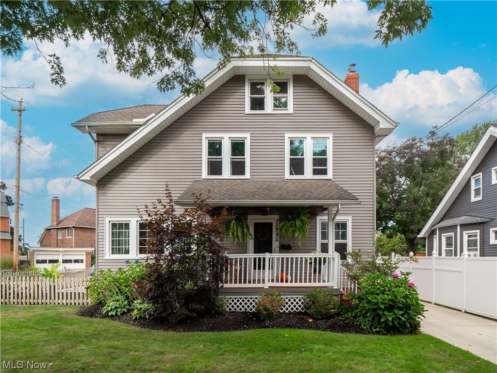 **Offer deadline is Monday 9/25/23 @ 9am.** Completely updated Lakewood colonial off Riverside Dr. has it ALL! Walking through the front door you will notice how immaculately cared for this home truly is. The first floor boasts 2023 Luxury Vinyl Plank Flooring & natural sunlight in every room! The living room features original built-ins with lead-glass windows, a fireplace that includes a 2019 wood burning insert and a custom-built wall & mantle. The spacious dining room includes updated flooring, lighting & original built-ins that include a window seat. Updated Kitchen featuring KraftMaid soft close white Shaker Cabinets, under cabinet lighting, title backsplash, granite counters, wood plank style ceramic floors & stainless-steel appliances. First floor also includes a sunroom with new windows making this the perfect space to relax all year long!  Upstairs includes 3 spacious bedrooms & updated full bath with private balcony. Enjoy a possible 4th bedroom or additional living space in