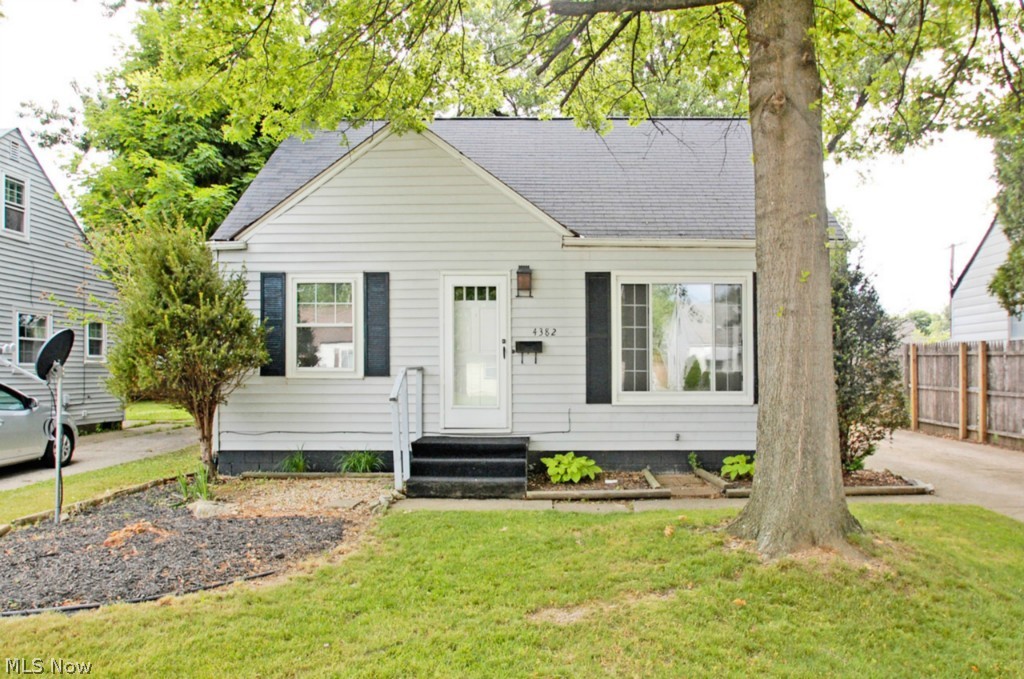 Move right into this attractive and affordable West Park Cape Cod near the Emerald Necklace! Inside you will find an updated and expanded kitchen with plenty of cabinet space and appliances included! Living room is open to dining space with easy care laminated floor!  Enjoy the convenience of your first floor laundry room! Three bedrooms with ceiling fans and updated bath complete the first floor.  Upstairs you will find a roomy bedroom with dressers with built in, computer area and knee wall storage! Other improvements include newer windows, doors, furnace, ac, electric panel and more!  Ready for you!