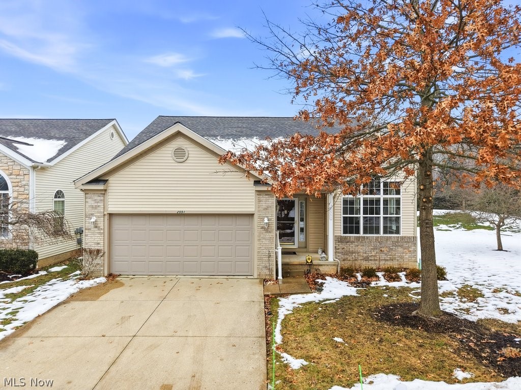 Welcome home to this beautifully maintained 2 bedroom, 2 full bathroom free standing ranch offering convenient single-floor living in Twinsburg's Bel Mawr (55+ community). From the moment you enter, the vaulted ceilings and abundant natural light create a warm, inviting atmosphere that makes a lasting first impression. Thoughtful updates make this home truly move-in ready. The updated kitchen flows seamlessly into a charming sunroom, perfect for morning coffee or unwinding at the end of the day. Just off the kitchen, a versatile flex space offer endless possibilities as a cozy sitting room, additional living area, or home office. The spacious primary suite features an updated en-suite bath with modern finishes and ample storage. It's a true retreat. A second bedroom and full bath provide flexibility and convenience for guests or family. Downstairs, the expansive full basement has incredible potential and is ready to be finished to suit your needs. There's beautiful back deck that is ideal for entertaining or simply enjoying the outdoors. Comfort, functionality, and style come together in this welcoming community setting. Schedule your private showing today!