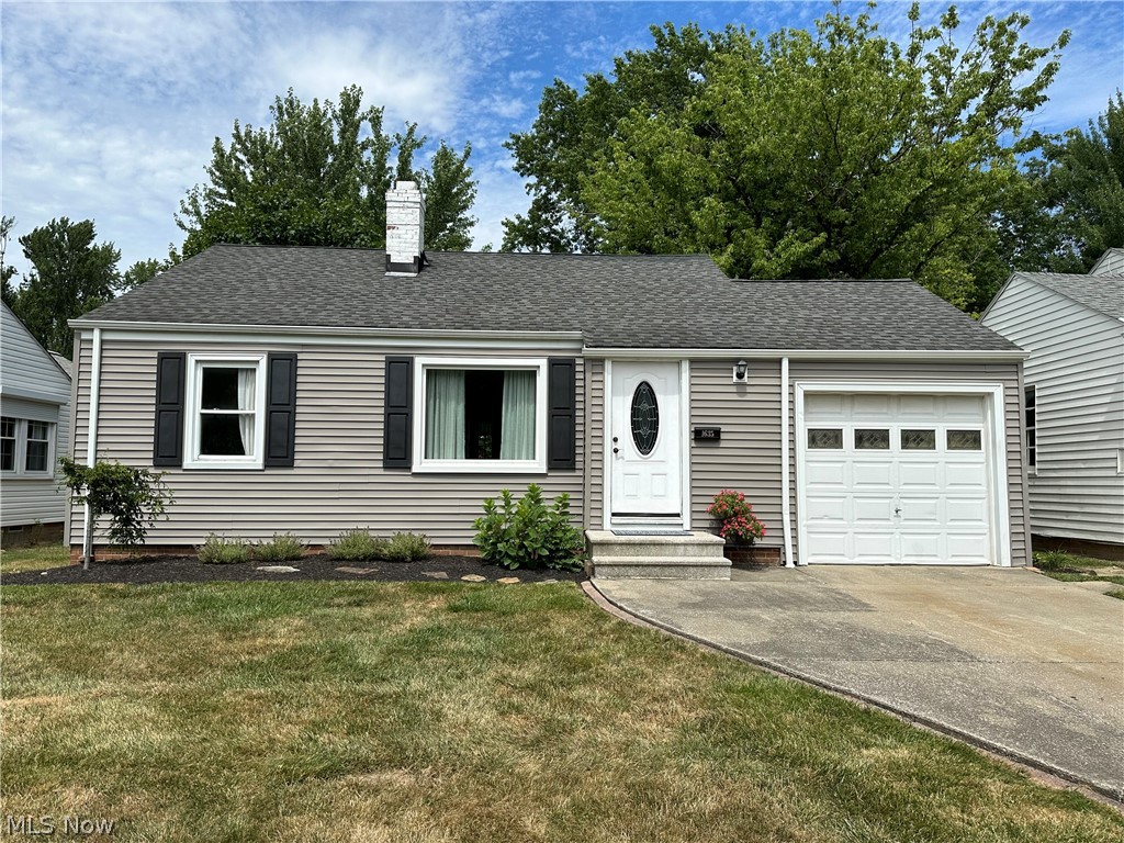 Enjoy easy living in this darling move-in ready 2 bed, 1 1/2 bath ranch on a deep lot in the heart of Lyndhurst! This beauty w/ hardwood floors throughout is the perfect starter home or an opportunity to downsize & simplify things. Enter into the spacious living room w/ plenty of natural light flooding in thru a large picture window (installed 2022) & gas fireplace. Living room opens to dining room & kitchen, which allows a nice flow for gatherings. Kitchen comes complete w/ new SS refrigerator (purchased June 2024), SS stove (2014), & dishwasher. If you love to throw a summer BBQ, this is the place for you! Off the dining room is a deck w/ bench seating, newer concrete patio (2020), & a very deep backyard w/ fire pit. Finishing the main floor are 2 nice sized bedrooms & full bath. Basement features a finished rec room & newly updated 1/2 bath (there is plumbing for a shower so could easily be turned into a full bath) & a utility/laundry room. Washer & gas dryer (purchased 2020). Hookup for electric dryer is available also. Attached 1 car garage had new concrete floor poured in 2020 & newly installed water shutoff (2024) for outside faucet, & opens to a bonus space currently being used as storage, but w/ a little makeover could be a cute sunroom or workshop. Additional info/updates include: Furnace/AC (2023), vinyl siding (2019), roof complete tear off replacement (2004) & peak was replaced w/ new shingles (2022), replaced water lines to bathroom toilets & sinks (2024), sump pump & electrical inspected & serviced (2020), basement back wall waterproofed (prior to current seller), hot water tank (2013). This home has been very carefully maintained & thoughtfully prepared for a new owner. The location is quite ideal as well-in the middle of a quiet, residential neighborhood, but minutes from 271, Beachwood Place, & Legacy Village. Also close proximity to several parks, schools, hospitals, & all of the shopping/dining you could possibly want!