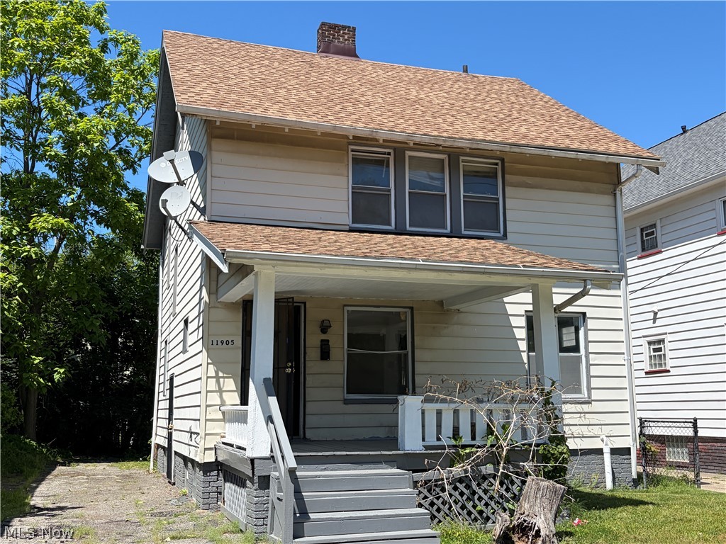 Single family home that needs just a little TLC to be a great owner occupied residence or investment.  The home features 3 bedrooms, one bath, vinyl windows, hardwood floors, some natural woodwork, decorative fireplace, good looking roof, updated electrical box along with front and back porches.  Nice street just off I-90 with easy access to downtown, University Circle, Gordon Park/Lake Erie and area hospitals.  Check it out, you won't be disappointed.