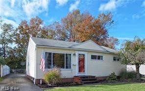 Welcome to this move-in ready Willowick ranch home! Home has 3 bedrooms and 2 full bathrooms. There is newer flooring in the eat-in kitchen and living room. The basement is partially finished and offers one of the full bathrooms, a separate laundry area and a bonus room/office. The large backyard is fenced in and offers ample space for entertaining. The 2 car garage is oversized and has a newer door. There is also a one year home warranty and central air.