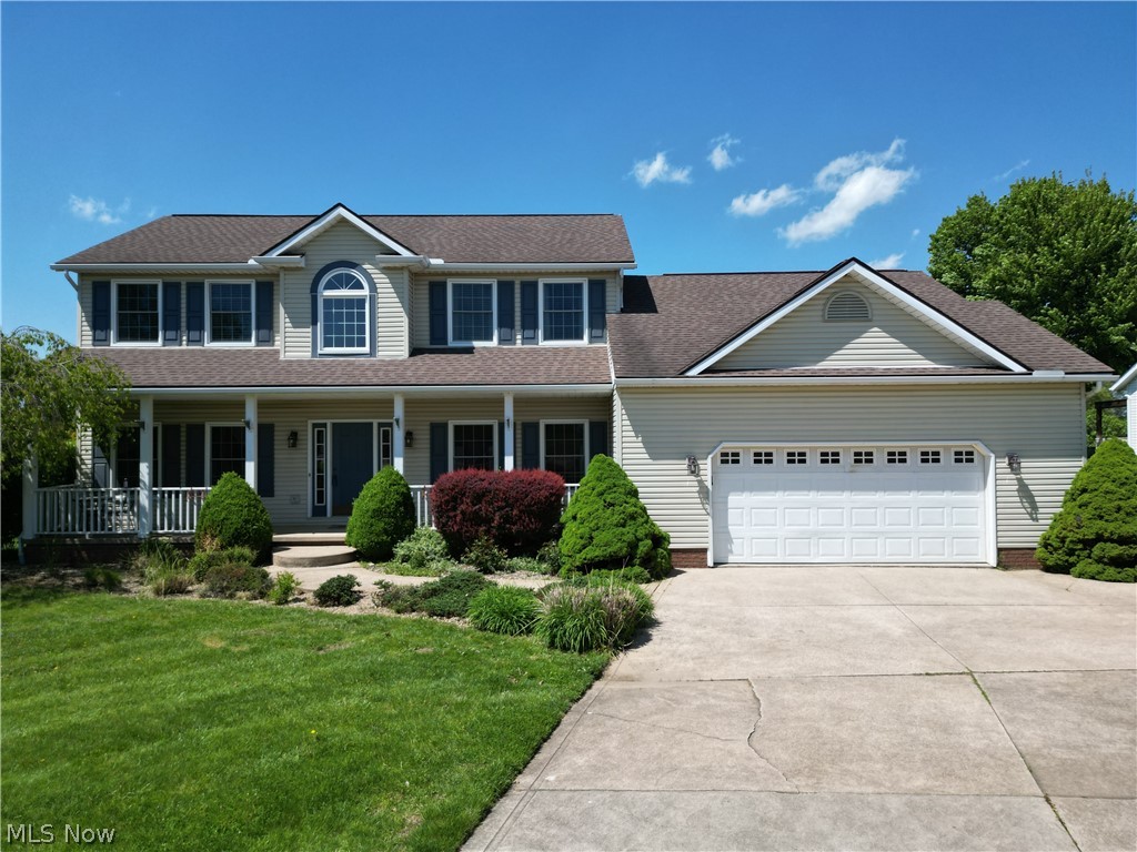 Fantastic opportunity to live on the St Andrews Golf Course.  Far enough back from getting hit by flying clubs or balls (if you golf like I do ;) but wonderful view at rear of home.  Greet your guests in welcoming foyer before you take them into the convenient first floor office to meet.  Create amazing meals in your kitchen complete with breakfast bar, granite countertops, stainless steel appliances, reverse osmosis water system and loads of cabinetry.  A small desk area and 2 pantries complete the kitchen area.  Gather family around the fireplace in the spacious living room.  French doors lead from the living room to the four season room that features gorgeous natural lighting on 3 sides and beautiful views of the golf course.  A bedroom with double closets, laundry area, and full bath completes the first floor.  At the top of the stairs you'll find a large primary bedroom with large walk in closet and on suite bathroom with jetted tub, skylight, and dual vanity.  Two more bedrooms and another full bath complete the second floor.  But wait there's more!  The full basement has a partially finished bonus room with carpet, a finished bonus room with double sinks, glass block windows, rough in for 4th bathroom, electronic water softener, radon mitigation system and sump pump.  Entertain friends on your large patio during warm months and grow your own vegetables in your garden.  Close to all the shopping and eateries at the RT21 and RT30 interchange.  Call your favorite Realtor and schedule a private showing today!
