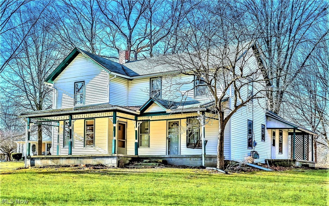 * Charming Farmhouse On Medina Line Rd In Highland LSD W/4 Bdrms, 2 FULL Bathrms, Garage & BARN On Almost 2 ACRES!! *1850 Sq Ft. Includes: Main Home 2-3 Bdrms & 1 Bathrm W/A Separate Entrance IN-LAW SUITE Or RENTAL (Endless Possibilities) Also Featuring 2 Bdrms, 1 Bathrm *Detached 1 Car Garage + Covered Storage For Recreational Vehicles *1800 Square Foot BANK BARN W/23' Vaulted Ceilings, FOUR 12 Ft.+ Tall REAL Weathered Tried And True BARN DOORS To The West 2nd Flr Entrance & Barn Doors To The Lower Level Entrance. <-- Would Look Really Amazing Restored!!  *Relax And Swing On The Front COVERED PORCH That Extends The Entire Span Of The Home @ Almost 400 Sq. Ft AND Unwind On A Side COVERED PORCH For Barbecues! *Almost 2 ACRES Of Land! *Long Gravel Drive! *Walk In To A Living Rm W/Carpet *1st Floor Office OR Bedrm If Needed (Closet is there) *Step Over To An EAT IN Kitchen W/ Stainless Faucet And Sprayer, Above Sink Lighting & Lighted Walk In Closet *1st Floor Full Bathrm W/Built In Linen
