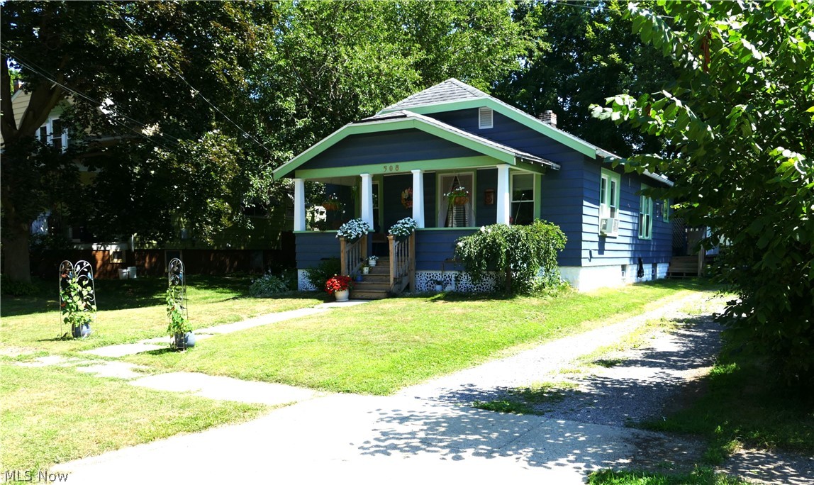 Charming Craftsman-Style Ranch in Geneva!  Step onto the inviting front porch to be welcomed by enchanting flowers & stunning front entrance!  This space is also a lovely spot to relax, chat with friends, or enjoy your morning coffee or evening teatime! In the Dining Room, you'll find exquisite built in china cabinets featuring a window bench seat in between, which could be an awesome reading nook! The Updated Kitchen is bright & airy with a very convenient mud room off of it that leads to the fenced in, park-like backyard... Your own private oasis, it holds an extra large, terrific Two-Level Deck that is perfect for entertaining!  There is also a great Shed that can hold your lawn & garden needs! Located In the Hallway among the 2 Bedrooms & full Bath is a gorgeous original built in Linen Closet!  The updated Bath has a fabulous antique style vanity & ceramic tile floor.  There are elegant hardwood floors & woodwork throughout Home. Many wonderful Features including vinyl windows, ample storage, recessed lighting tucked into many helpful spots, & the Basement has glass block windows with vents & a Laundry area with double utility sink. Within the last year - new furnace installed; new back door with built in internal blinds installed; & blown in insulation has been completed. Dining room light fixture is excluded. Close to Historic downtown Geneva, GOTL (THE lakefront summer destination!) & our magnificent Lake Erie... Shops, beaches, marinas, restaurants & various activities! Geneva is also home to the famous Geneva Grape Jamboree - held annually to celebrate our local vineyards! The Grand River Valley's unique microclimate is especially conducive to grape growing, which has made the Geneva area our own little wine country!  You will be in the heart of it all! This delightful home is such a treasure! Call today to schedule your appointment!