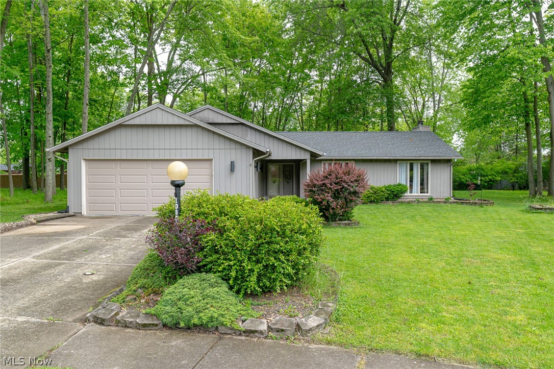 Welcome to 10804 Watercress Road in the desirable Meadowood community of Strongsville. Nestled on a picturesque wooded cul-de-sac lot, this beautifully maintained three-bedroom, two-bath ranch offers 1,865 square feet of comfortable single-floor living.
Step inside to a spacious great room featuring soaring cathedral ceilings, a stunning stone fireplace, and expansive windows that fill the home with natural light while showcasing serene backyard views. The open-concept floor plan is perfect for both everyday living and entertaining. Rich hardwood flooring enhances the main living areas, creating warmth and elegance throughout.
The spacious kitchen is equipped with stainless steel appliances, abundant cabinetry, and generous counter space, making meal preparation a pleasure. The private owner’s suite offers a walk-in closet and en-suite bath, while two additional generously sized bedrooms each feature walk-in closets for exceptional storage. Enjoy outdoor living on the backyard patio overlooking a peaceful wooded setting. Additional highlights include a two-car attached garage and a roof approximately seven years old. Residents of Meadowood enjoy outstanding community amenities, including a swimming pool, tennis courts, playground, volleyball courts, and clubhouse.
Move right in and enjoy easy ranch living in one of Strongsville’s most sought-after neighborhoods!