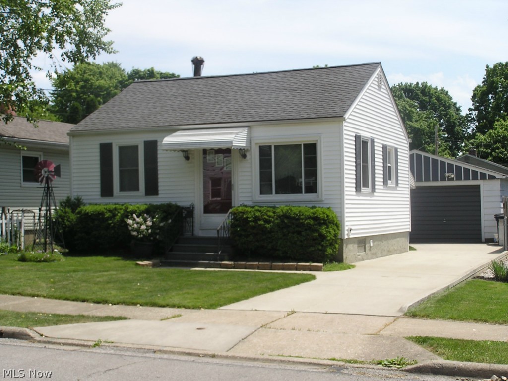 Neat-Clean-Very Affordable. Cozy and Well-Maintained 1 story Ranch with full basement. Fenced back yard with covered patio for summer enjoyment and garden area. Oversize 1 car garage can easily be a two car garage. Home has low maintenance vinyl siding and vinyl replacement windows. Includes a one year Home Warranty.